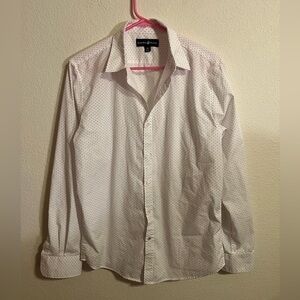 Beverly Hills Polo Club White Button Down Shirt Size Medium